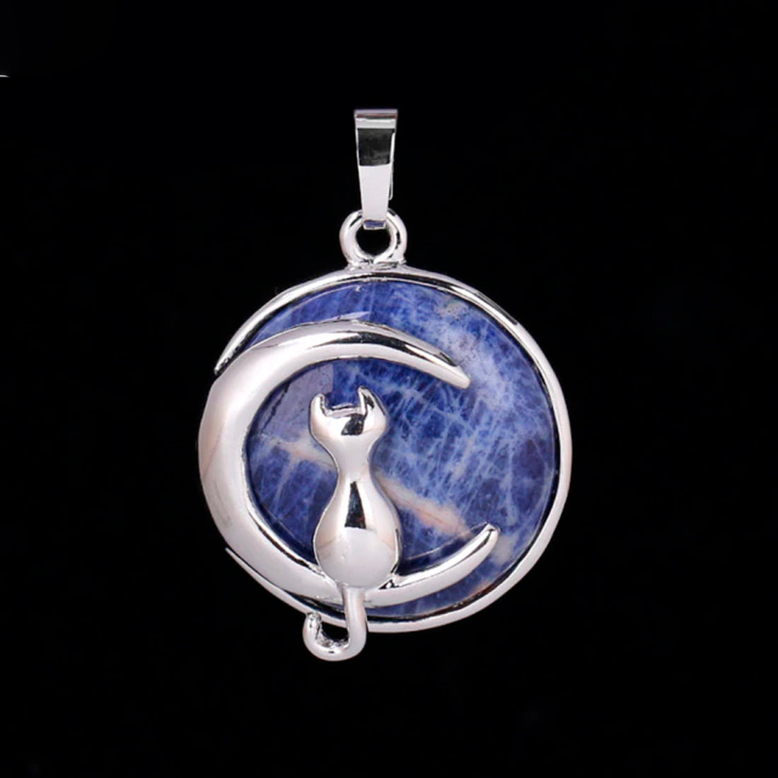 Collar Gato Luna Cuarzo Sodalita