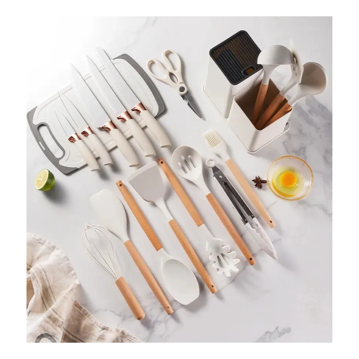 Set De Utensilios De Cocina 19 Piezas