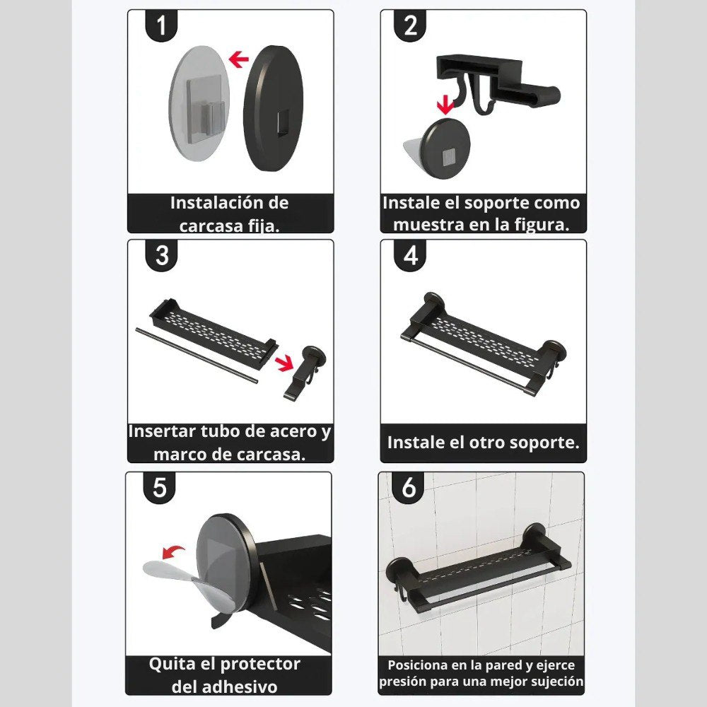 Estante Repisa Soporte Pared Para Baño