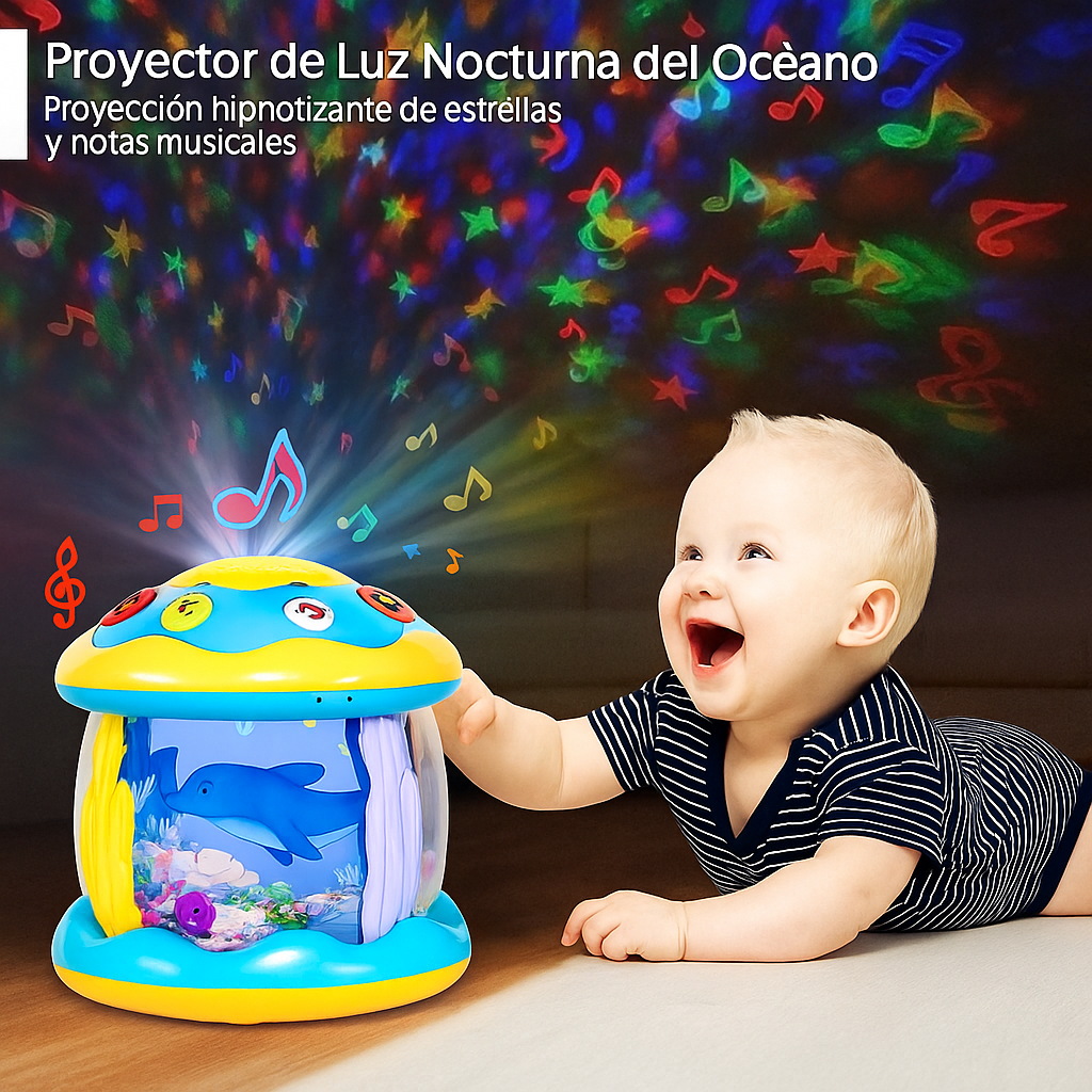 Proyector giratorio musical para bebé
