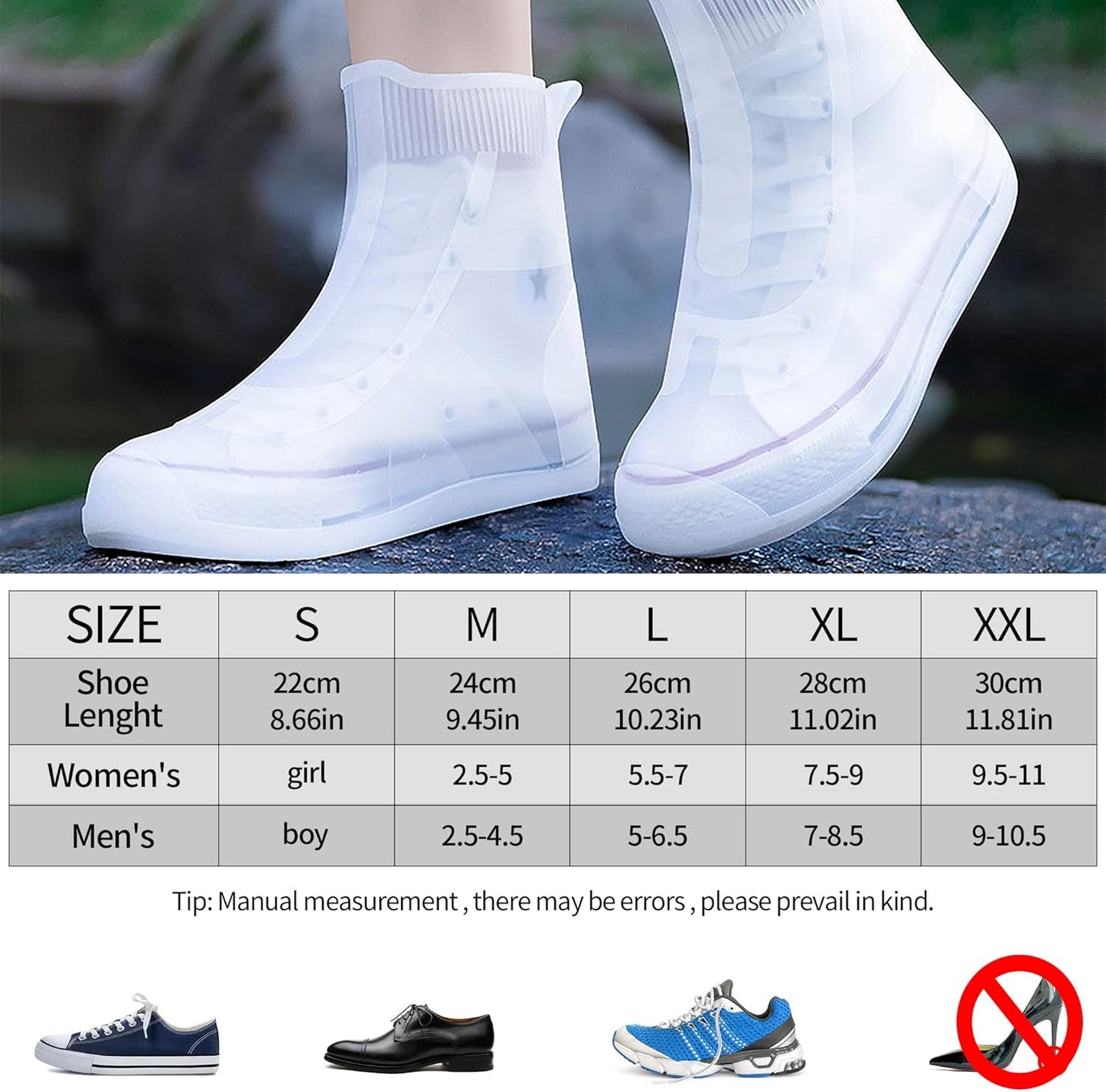 Zapatos Para La Lluvia Antideslizante
