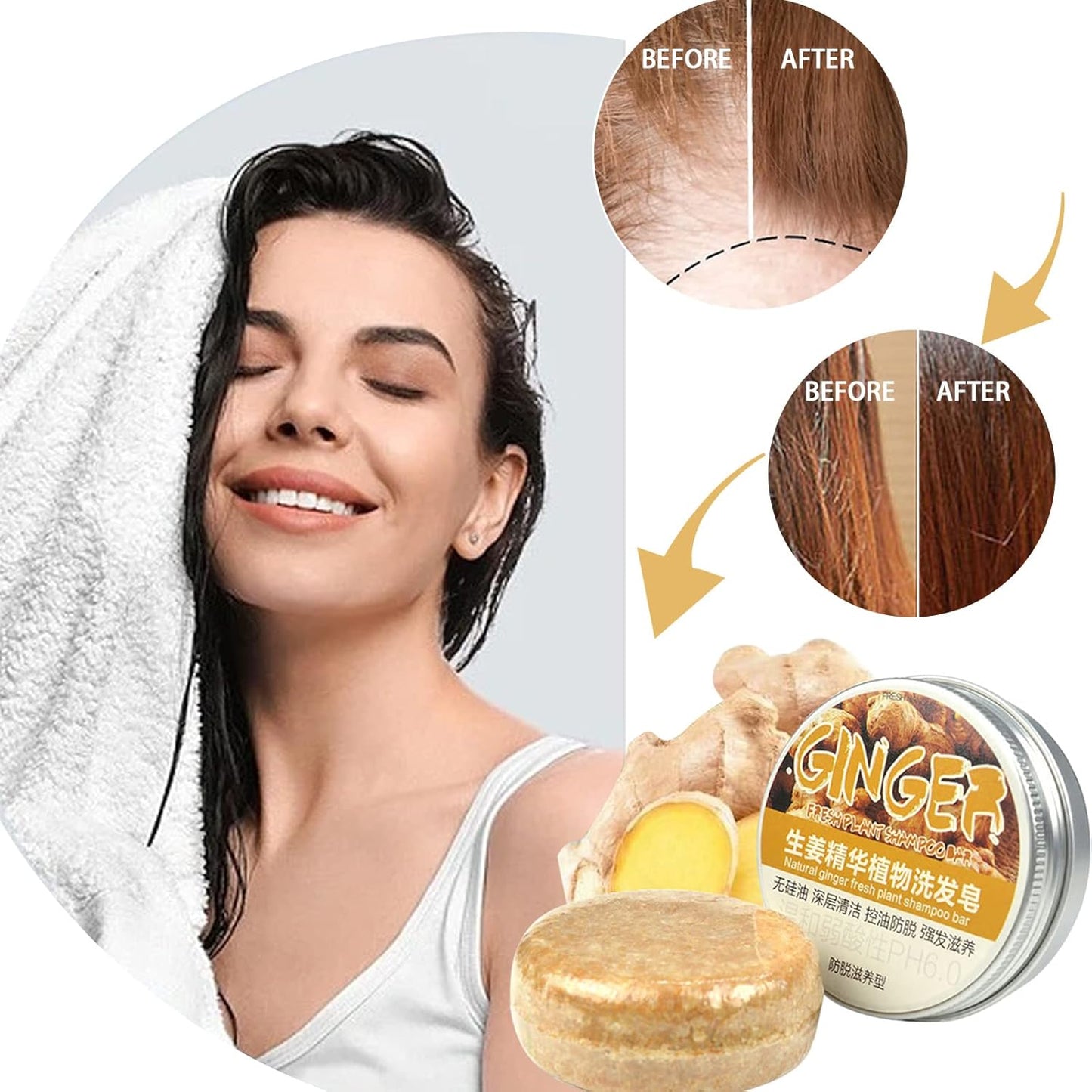 Shampoo en Barra de Gengibre