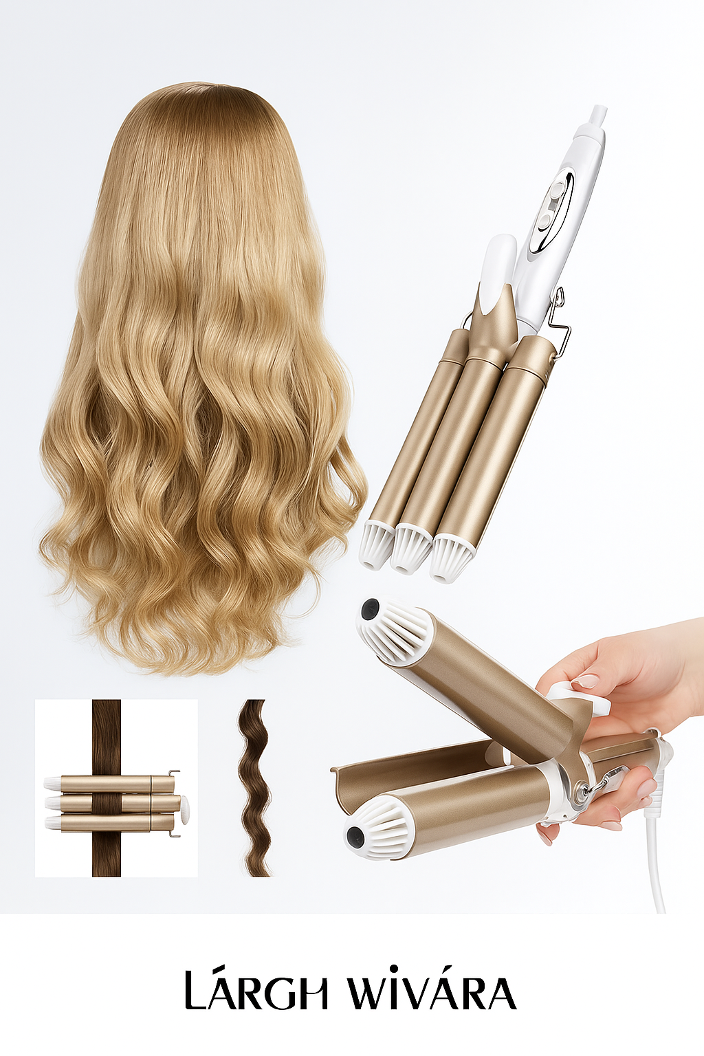 Pinza Rizadora-Ondas 3 Tubos