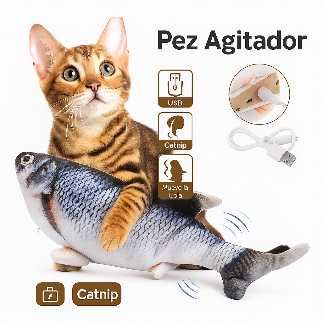 Juguete Pez Electrónico Mascotas Gatos