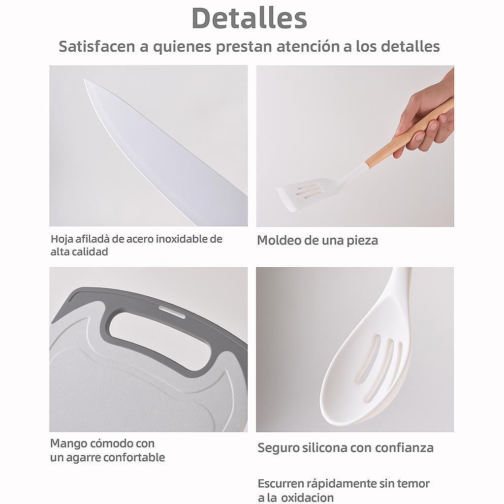 Set De Utensilios De Cocina 19 Piezas