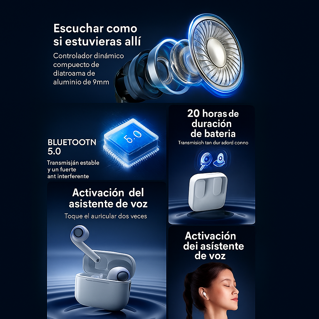 Audífonos Skyworth De Tws Auriculares