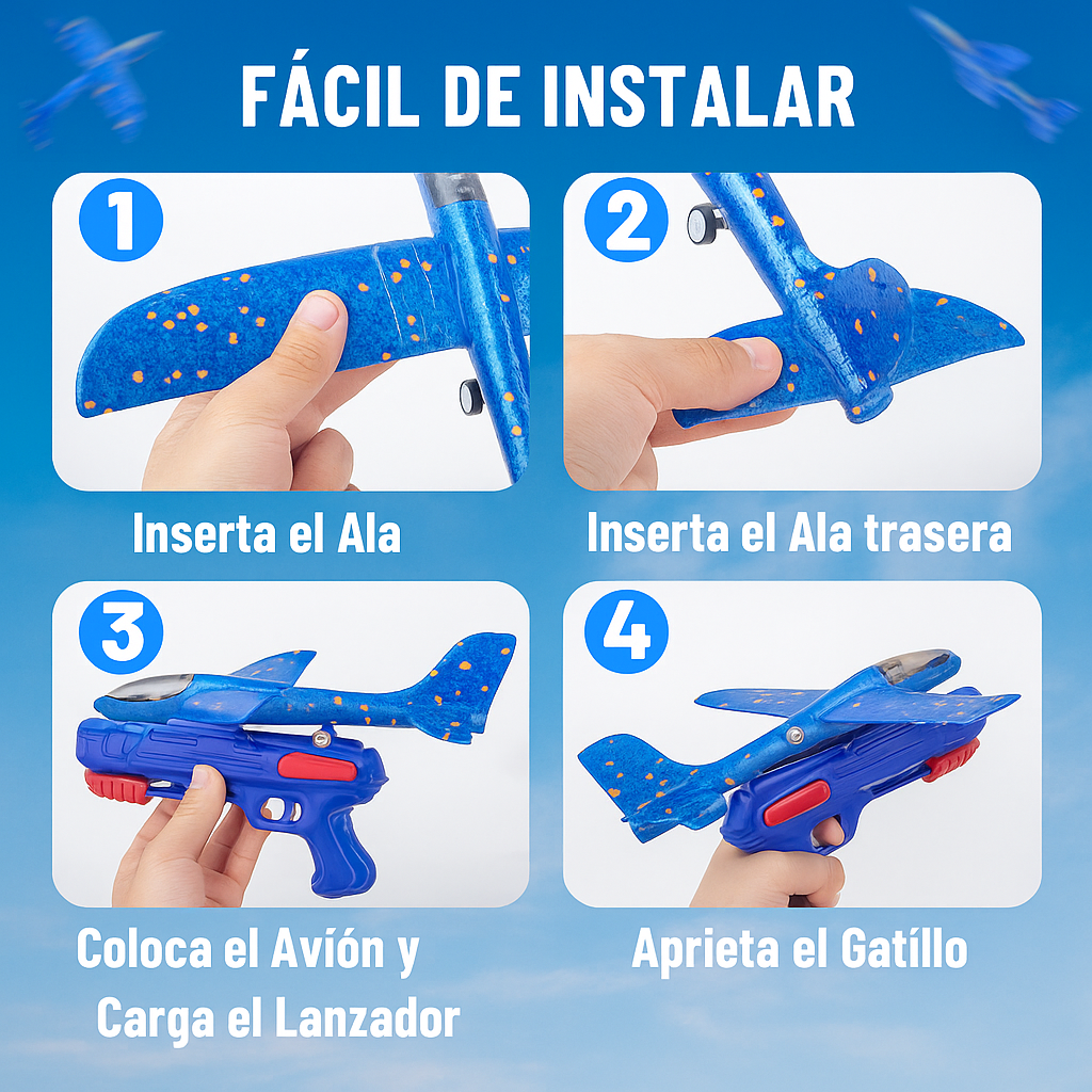 Lanzador De Avión Con Luz Led