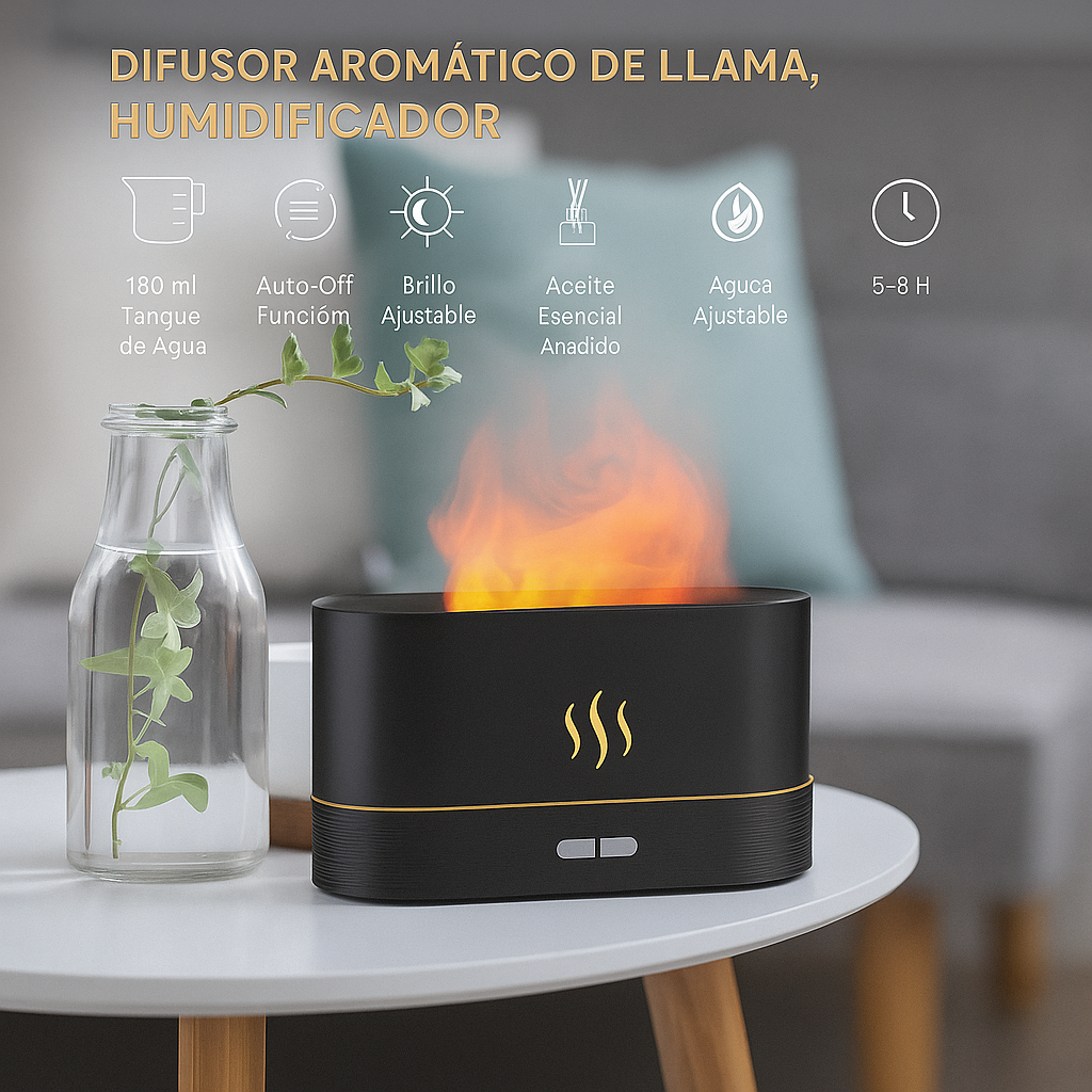 Humidificador de Aroma Diseño Chimenea