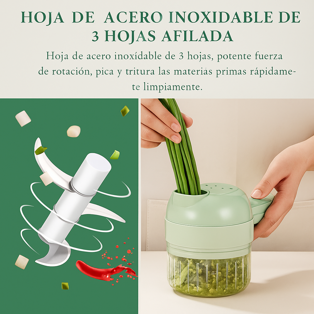 Batidor Y Picador Eléctrico De Verduras