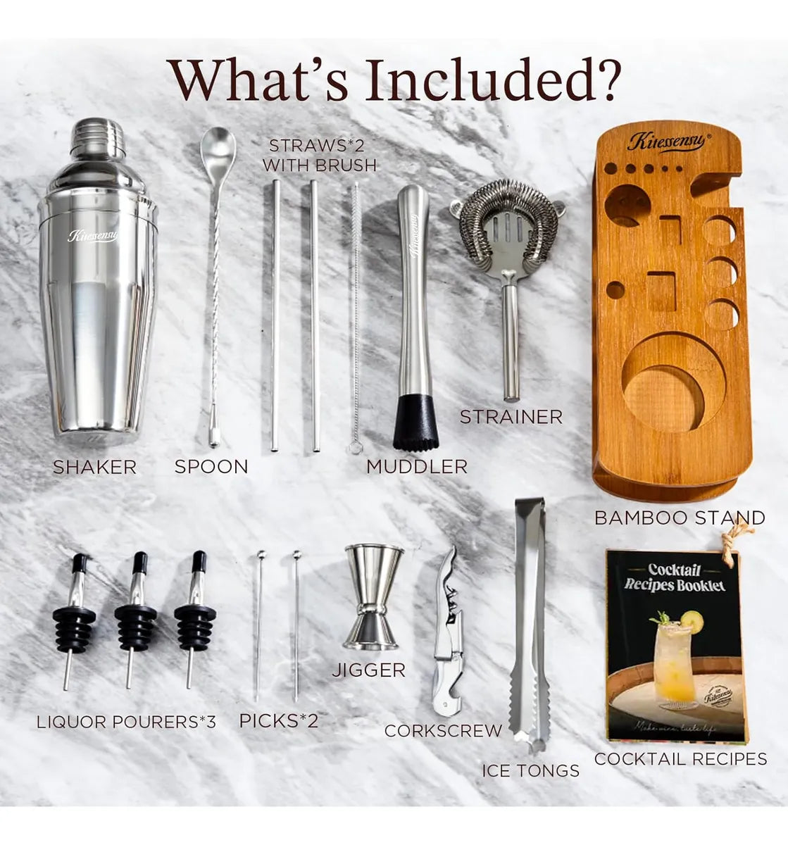 Kit de coctelera Kitessensu con Soporte