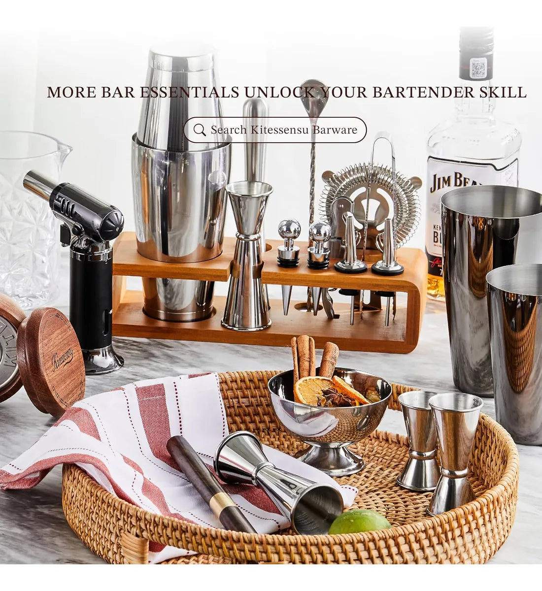 Kit de coctelera Kitessensu con Soporte