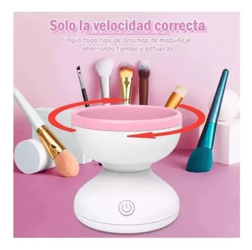 Limpiador Brocha Maquillaje Giratoria