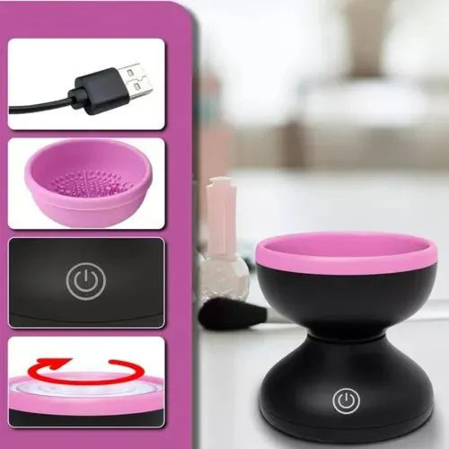 Limpiador Brocha Maquillaje Giratoria