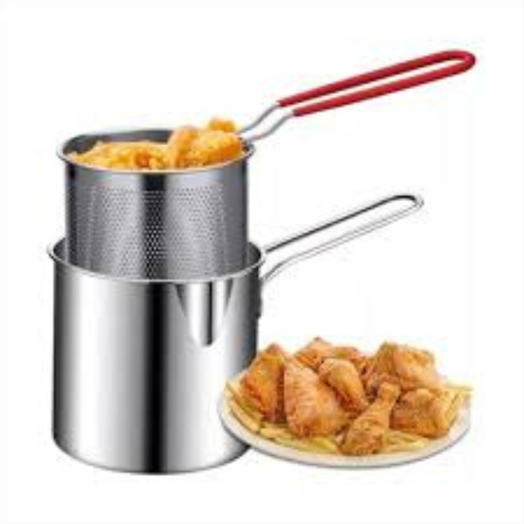 Olla Freidora De Acero Inoxidable+Cesta