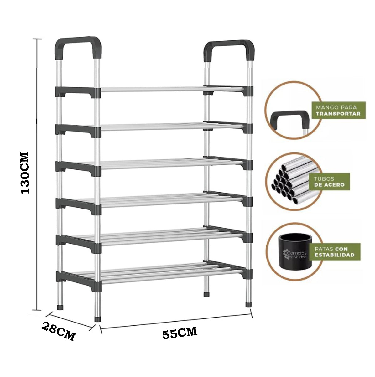 Organizador Rack Calzado Zapatero 6 niveles