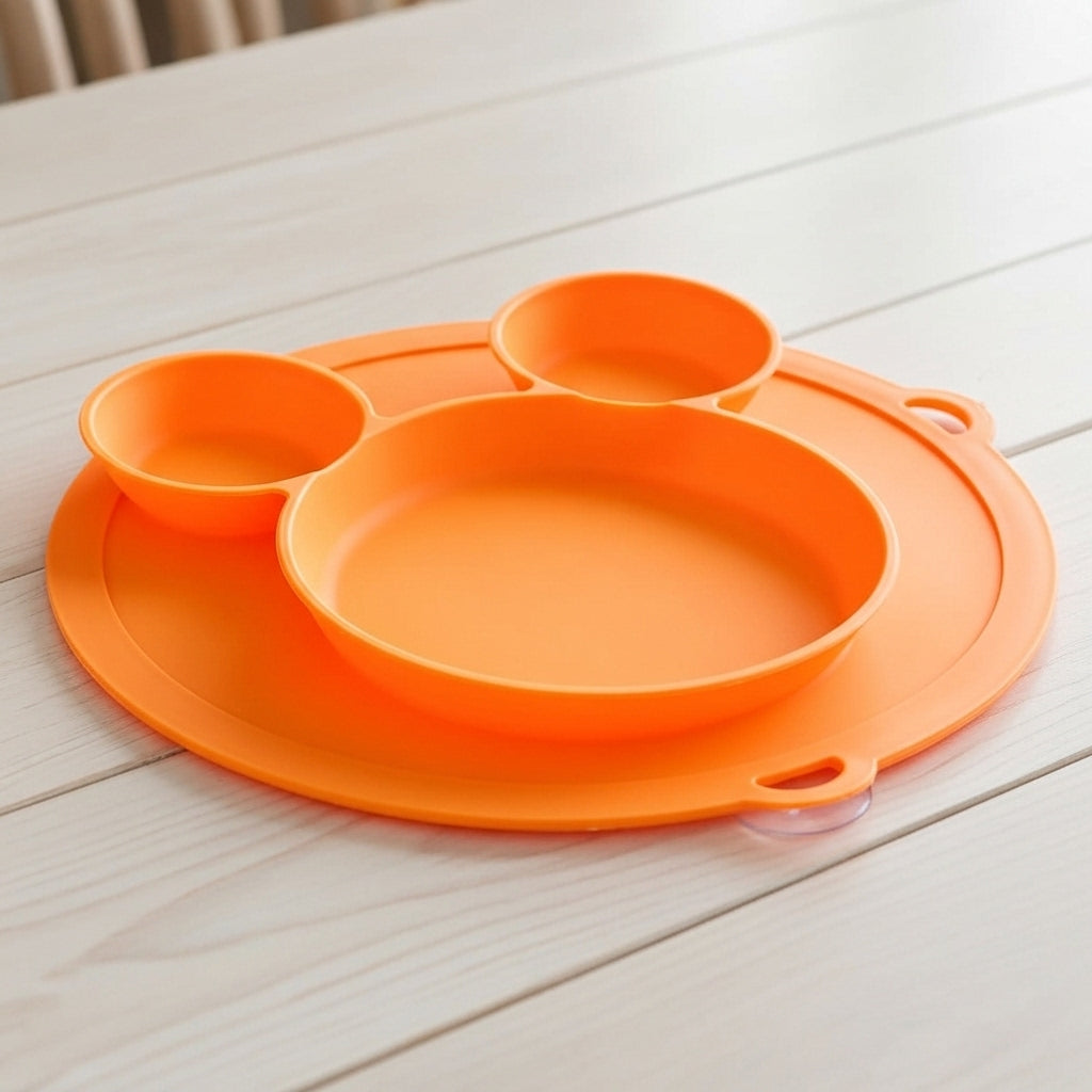 Plato En Silicona Bebe Antideslizante