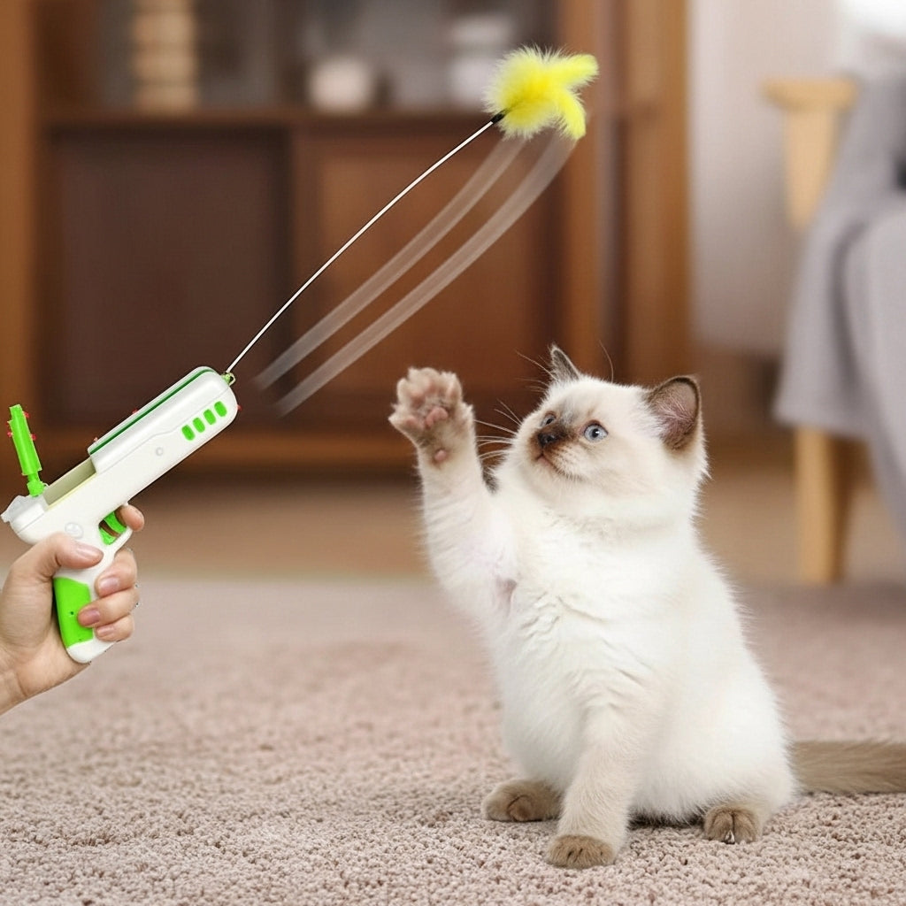 Juguete Interactivo Gatos Pluma Bola Caña