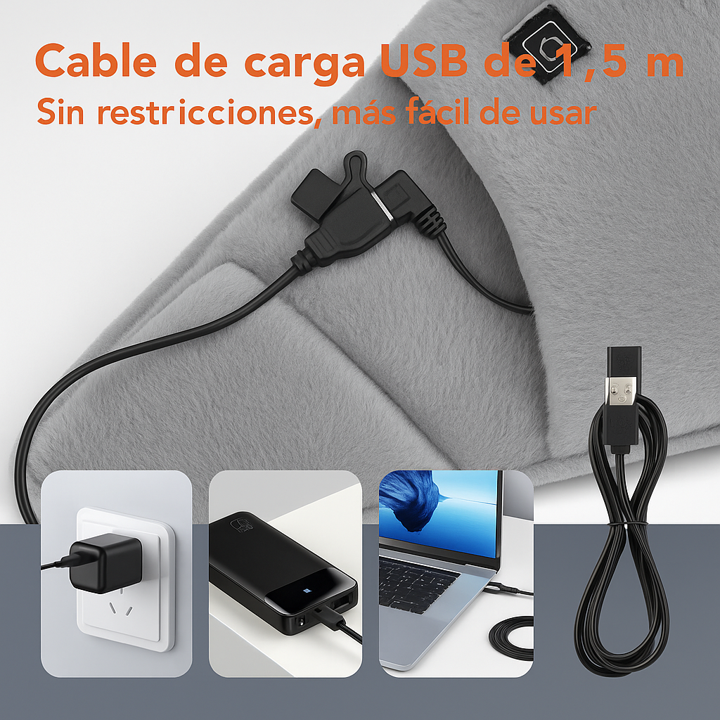 Cinturón Calefactor Eléctrico Con Bolsillo