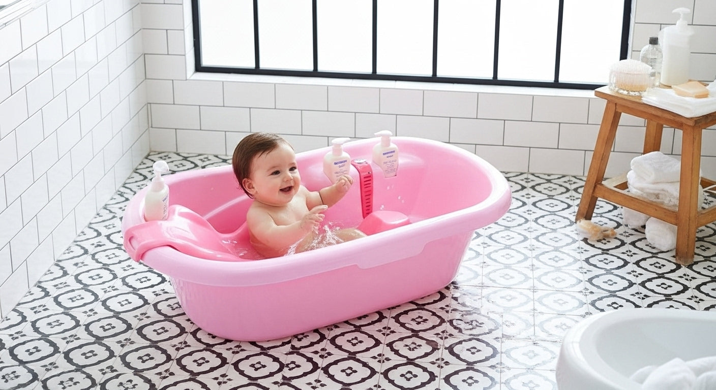 Bañera Tina Con Soporte Antideslizante
