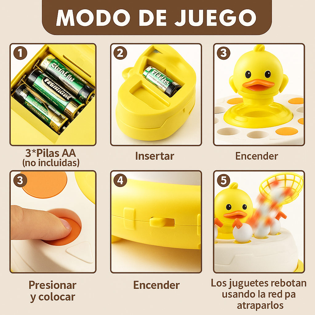 Juego De Mesa Tira Y Atrapa Patos