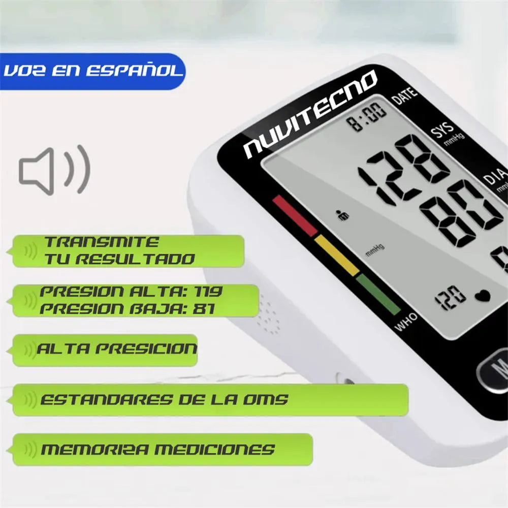 Tensiómetro de Brazo Con Voz