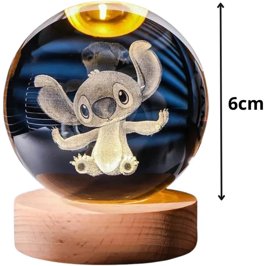 Lámpara Mesa Led Bola Cristal RGB Stitch