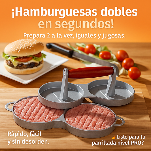 Molde Para Hamburguesas Doble