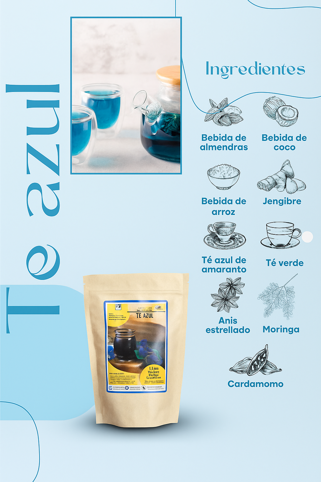 Té Azul Con Ingredientes Naturales  ⚡