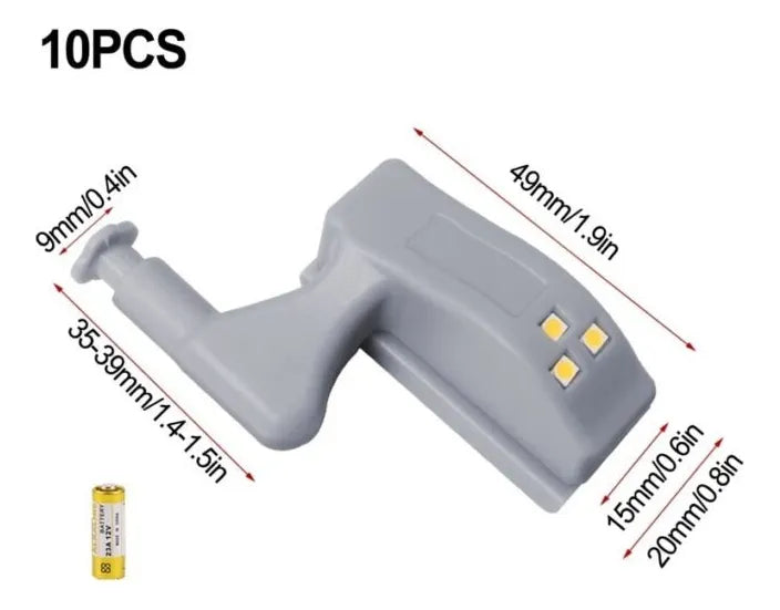 Bisagra Universal Luz Led Automática
