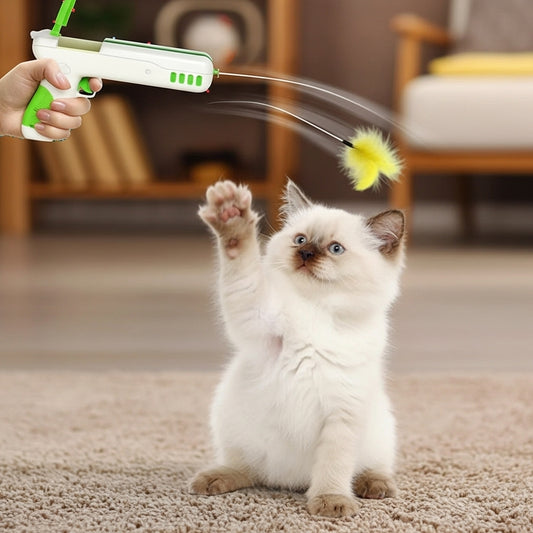 Juguete Interactivo Gatos Pluma Bola Caña